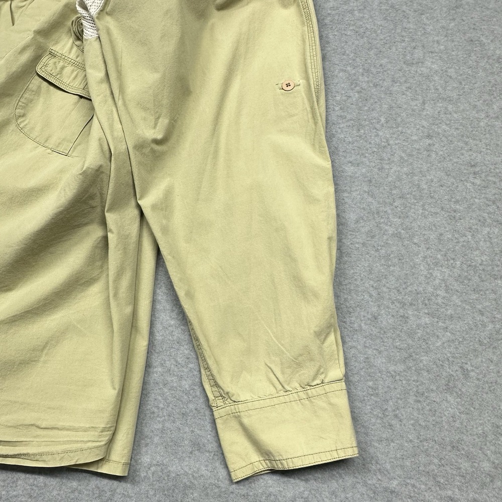 VTG 80s Orvis Shirt Men XXL Green Cotton Fishing Chin Strap Roll Tab Long Sleeve - Picture 4 of 12